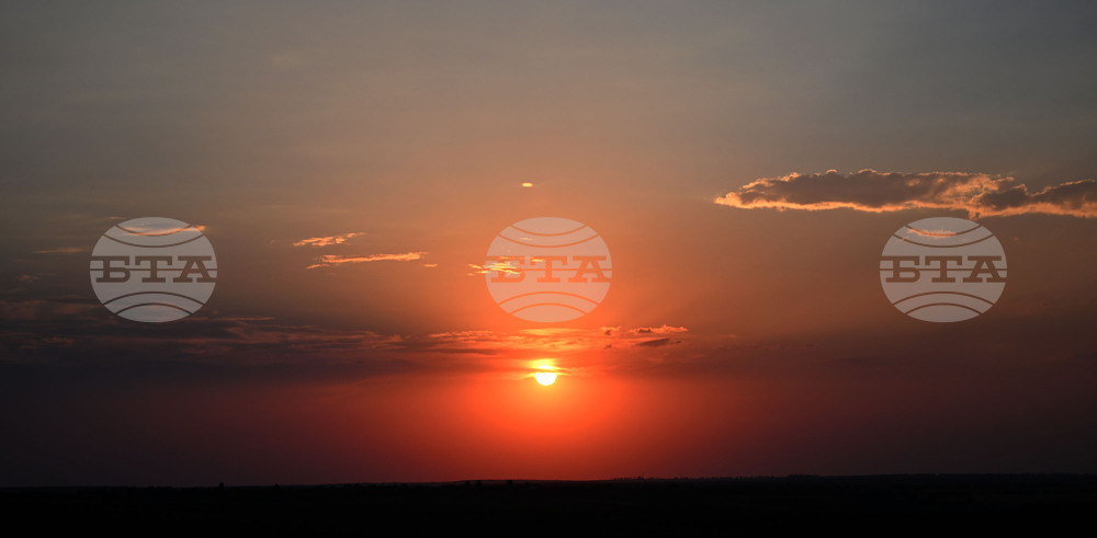 Село Вазово - залез