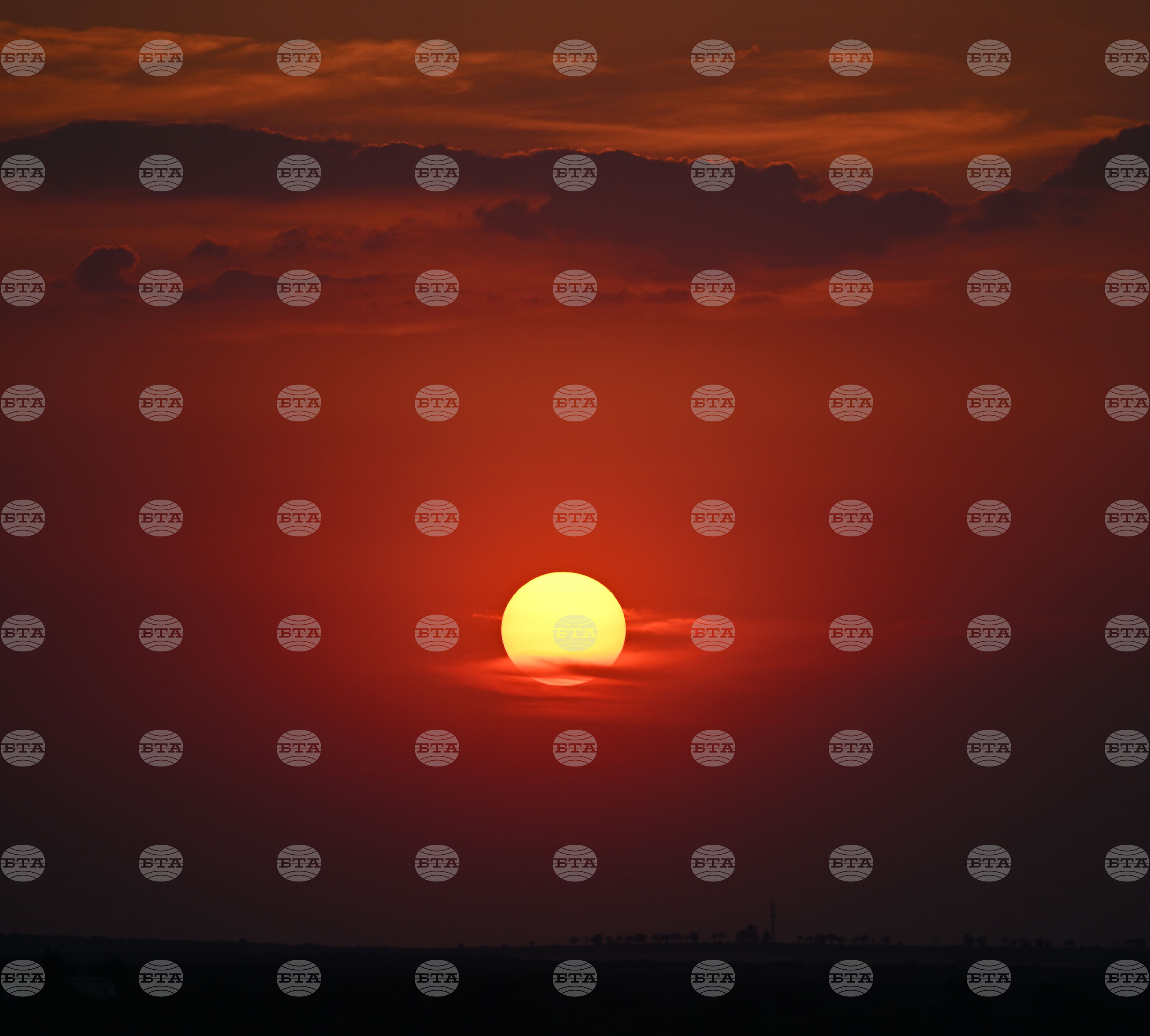 Село Вазово - залез