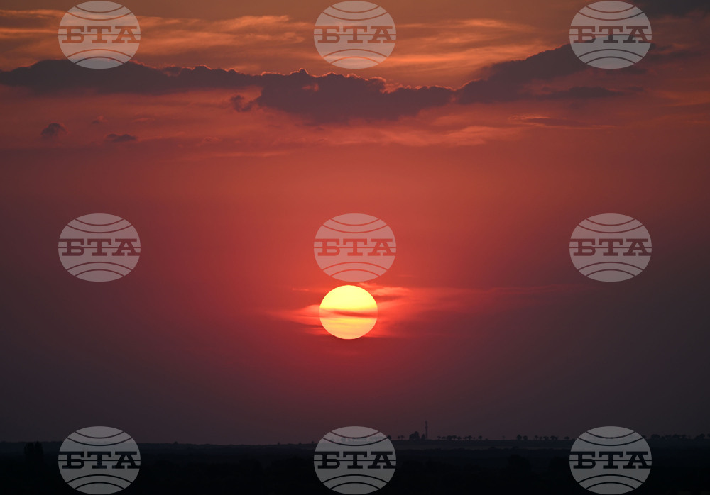 Село Вазово - залез