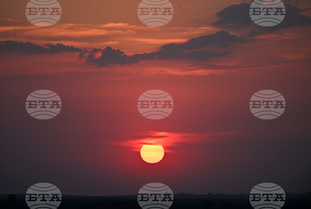 Село Вазово - залез