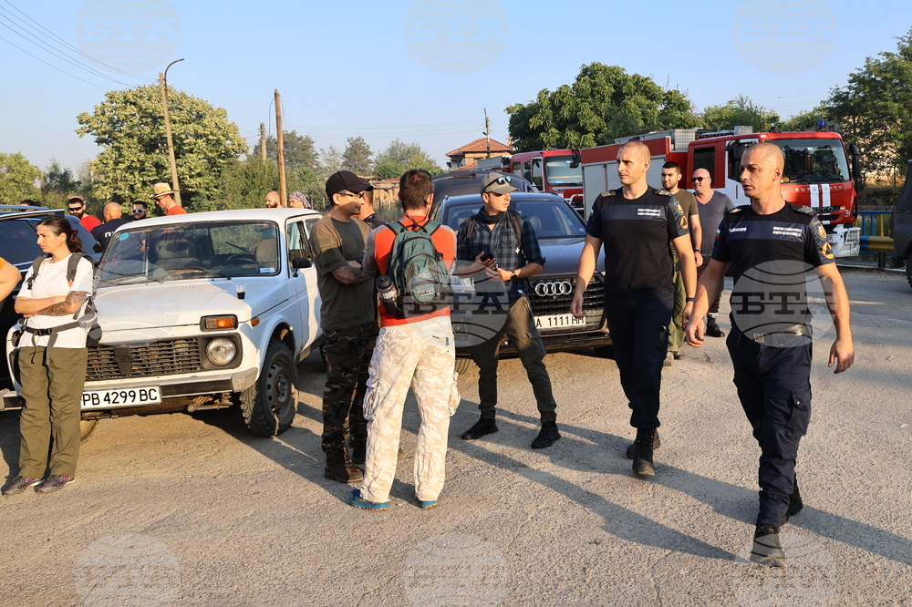 Село Отец Паисиево - гасене на пожар - брифинг
