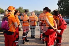 Село Отец Паисиево - гасене на пожар - брифинг