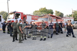 Село Отец Паисиево - гасене на пожар - брифинг