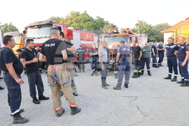 Село Отец Паисиево - гасене на пожар - брифинг