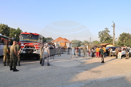 Село Отец Паисиево - гасене на пожар - брифинг
