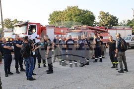 Село Отец Паисиево - гасене на пожар - брифинг