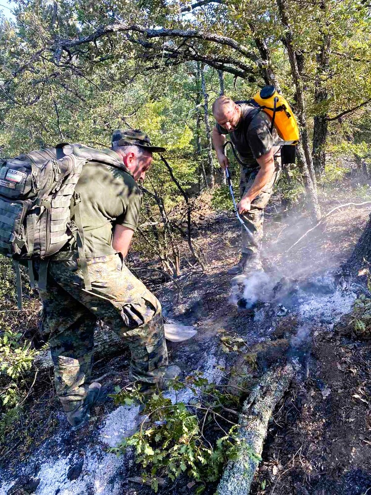 Военнослужещи, специализирана техника от Сухопътните войски и хеликоптери на Военновъздушните сили гасят пожари в страната