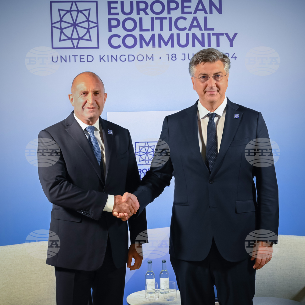 Bulgarian President Radev Confers with Croatian Counterpart Plenkovic