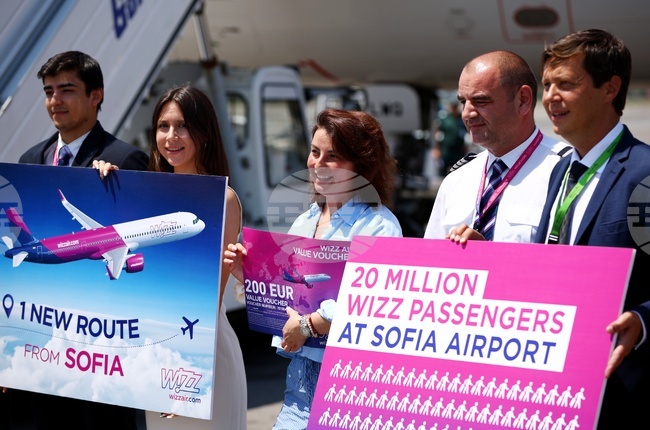 Летище София - 20-милионният пътник на Wizz Air