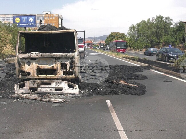 Кърджали - камион - пожар