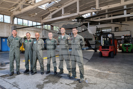 Авиобаза Крумово - участниците в спасителната акция с хеликоптер