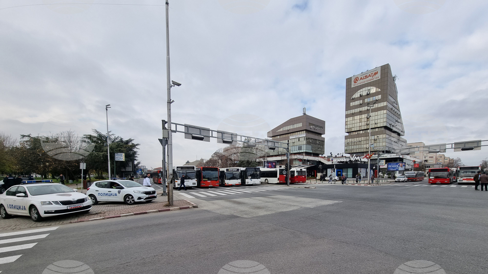 Република Северна Македония - градския транспорт - протест