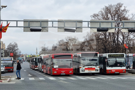 Република Северна Македония - градския транспорт - протест