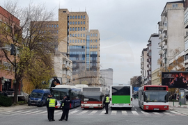 Република Северна Македония - градския транспорт - протест