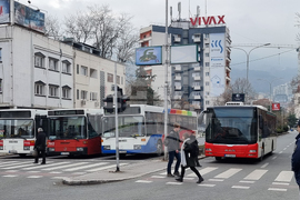 Република Северна Македония - градския транспорт - протест