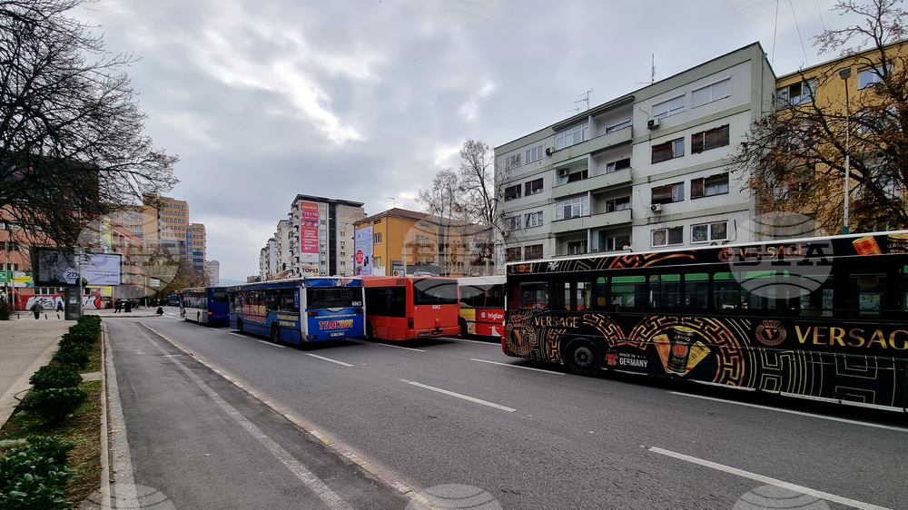 Република Северна Македония - градския транспорт - протест