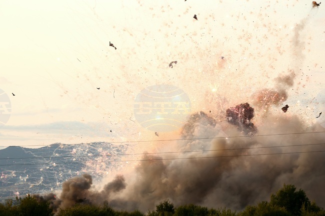 Елин Пелин - склад за фойерверки и други пиротехнически средства - взрив