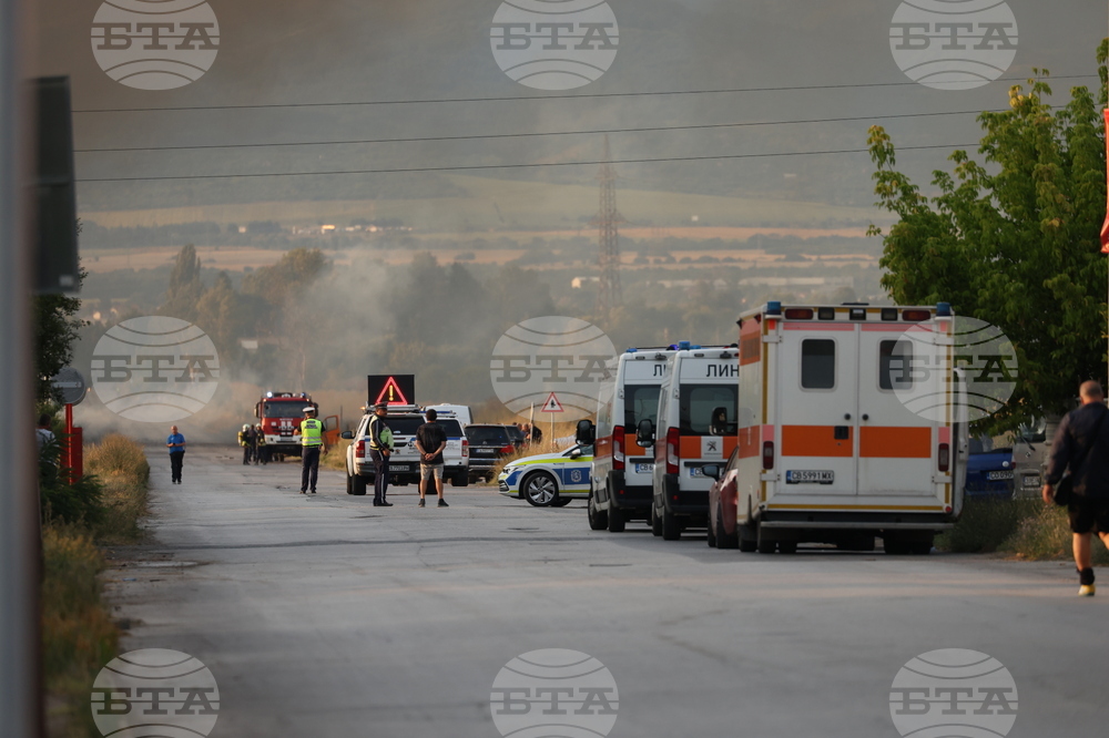Елин Пелин - пожар - склад за фойерверки