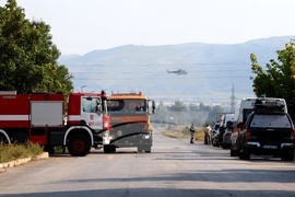Елин Пелин - склад за фойерверки - пожар - хеликоптер