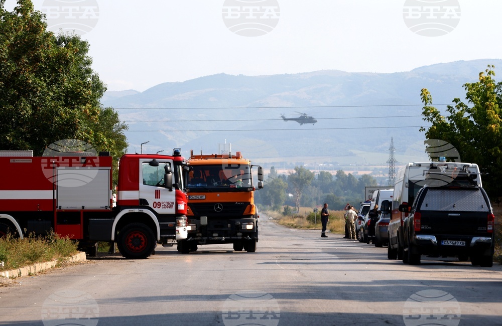 Елин Пелин - склад за фойерверки - пожар - хеликоптер