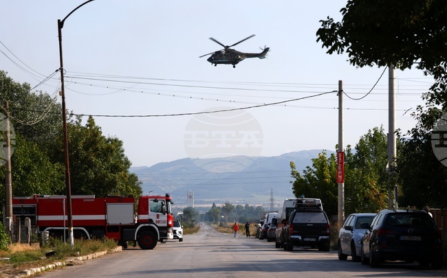 Елин Пелин - склад за фойерверки - пожар - хеликоптер