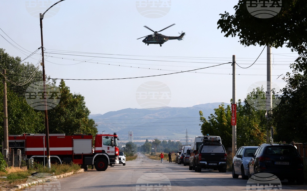Елин Пелин - склад за фойерверки - пожар - хеликоптер