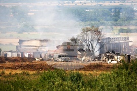 Елин Пелин - склад за фойерверки - взрив