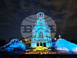 Премиера на музикалната поема „Рилският пустинник“ пред храм-паметника „Св. Александър Невски“, снимка – Даниел Димитров /БТА
