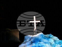 Премиера на музикалната поема „Рилският пустинник“ пред храм-паметника „Св. Александър Невски“, снимка – Даниел Димитров /БТА