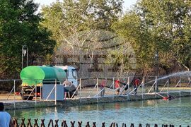 Пожар гори в района на Гребната база в Пловдив