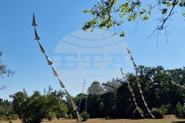 Фестивал "София лайт" - инсталация "Стоманена трева"