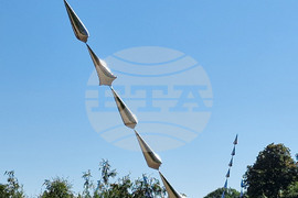 Фестивал "София лайт" - инсталация "Стоманена трева"