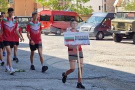 Шумен - Международно младежко състезание по пожароприложен спорт - отбор - посрещане