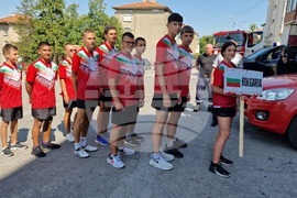 Шумен - Международно младежко състезание по пожароприложен спорт - отбор - посрещане