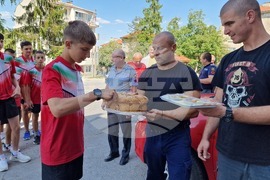 Шумен - Международно младежко състезание по пожароприложен спорт - отбор - посрещане