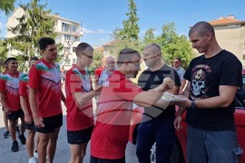 Шумен - Международно младежко състезание по пожароприложен спорт - отбор - посрещане