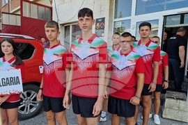 Шумен - Международно младежко състезание по пожароприложен спорт - отбор - посрещане
