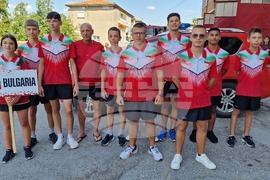 Шумен - Международно младежко състезание по пожароприложен спорт - отбор - посрещане