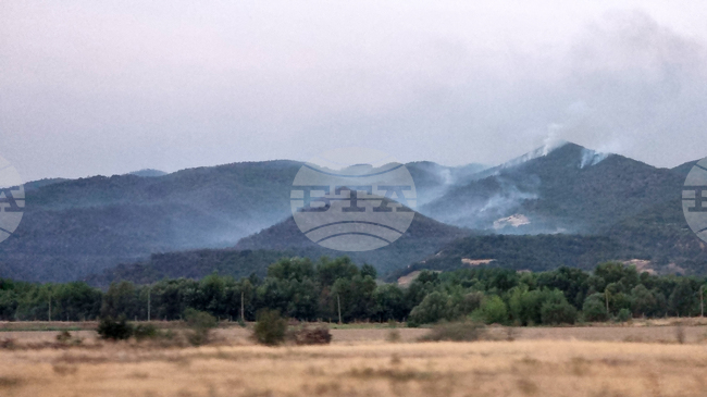 Пожар е възникнал в района между селата Драката и Микрево в община Струмяни