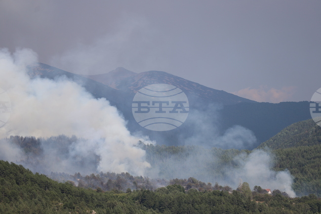 Усилията на екипите на място са насочени към локализиране на огъня, съобщиха от Дирекция „Национален парк Рила“ за пожара над Горно Осеново