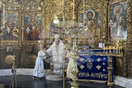 Адрианополският епископ Евлогий и монаси от Рилския манастир изнесоха Чудотворната икона на Света Богородица и отслужиха водосвет