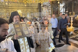 Адрианополският епископ Евлогий и монаси от Рилския манастир изнесоха Чудотворната икона на Света Богородица и отслужиха водосвет