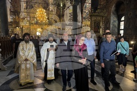 Адрианополският епископ Евлогий и монаси от Рилския манастир изнесоха Чудотворната икона на Света Богородица и отслужиха водосвет