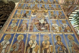 Адрианополският епископ Евлогий и монаси от Рилския манастир изнесоха Чудотворната икона на Света Богородица и отслужиха водосвет