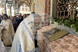 Адрианополският епископ Евлогий и монаси от Рилския манастир изнесоха Чудотворната икона на Света Богородица и отслужиха водосвет