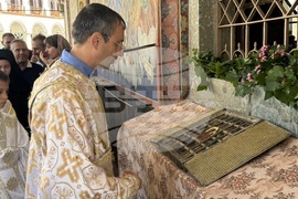 Адрианополският епископ Евлогий и монаси от Рилския манастир изнесоха Чудотворната икона на Света Богородица и отслужиха водосвет