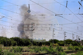 Варна - сухи треви - пожар