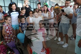 Летище София - Валентина Георгиева - посрещане