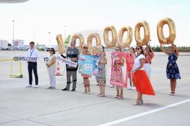 Бургас - летище - едномилионен пътник за 2024 г. - посрещане