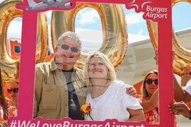 Бургас - летище - едномилионен пътник за 2024 г. - посрещане